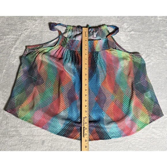 Anthropologie Conditions Apply Size Small Prismatic Geometric Sleeveless Blouse - Picture 5 of 11